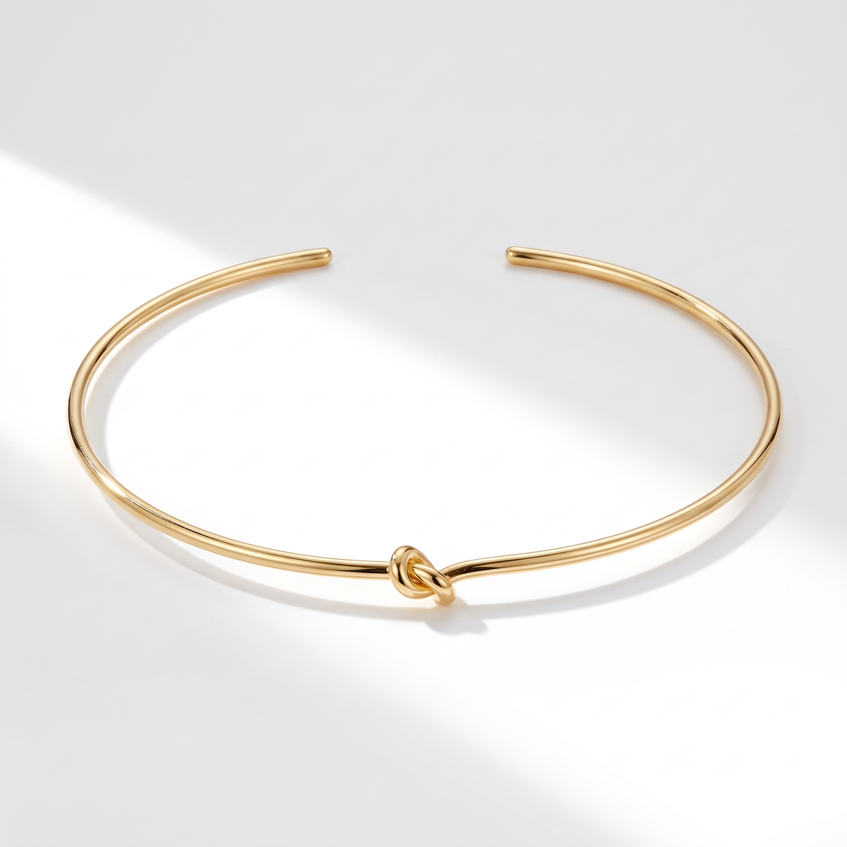 Promise Choker Gold on white with soft light