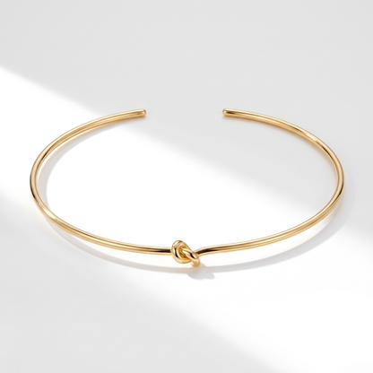 Promise Choker Gold on white with soft light
