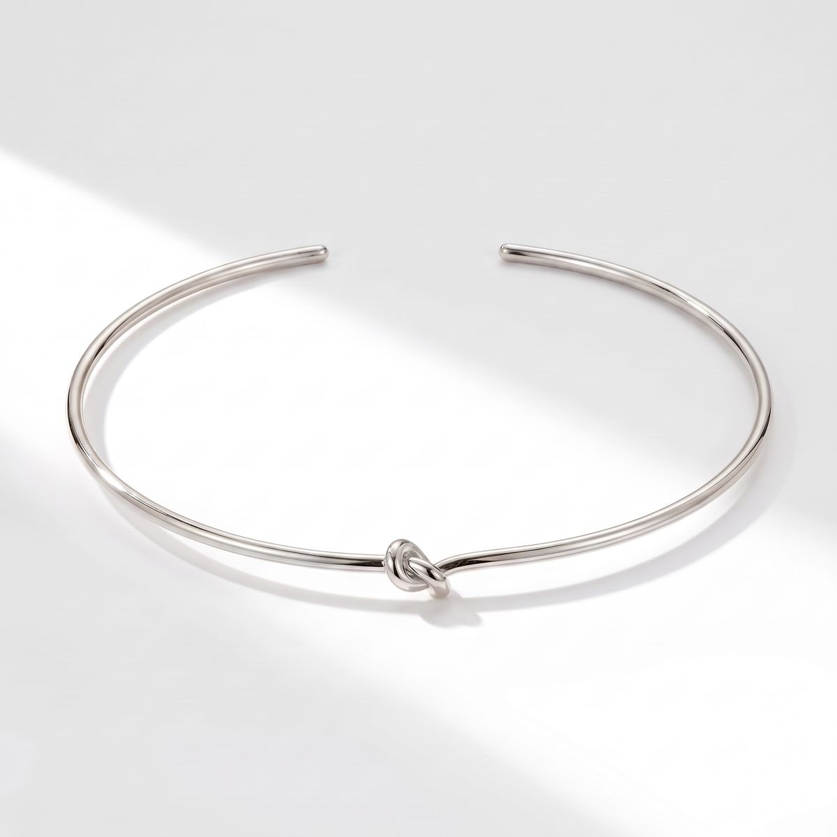 Promise Choker Silver on white with soft light