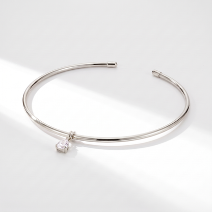 Goccia Choker Silver on white with soft light